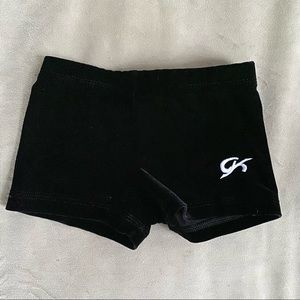 GK velvet black gymnastic short